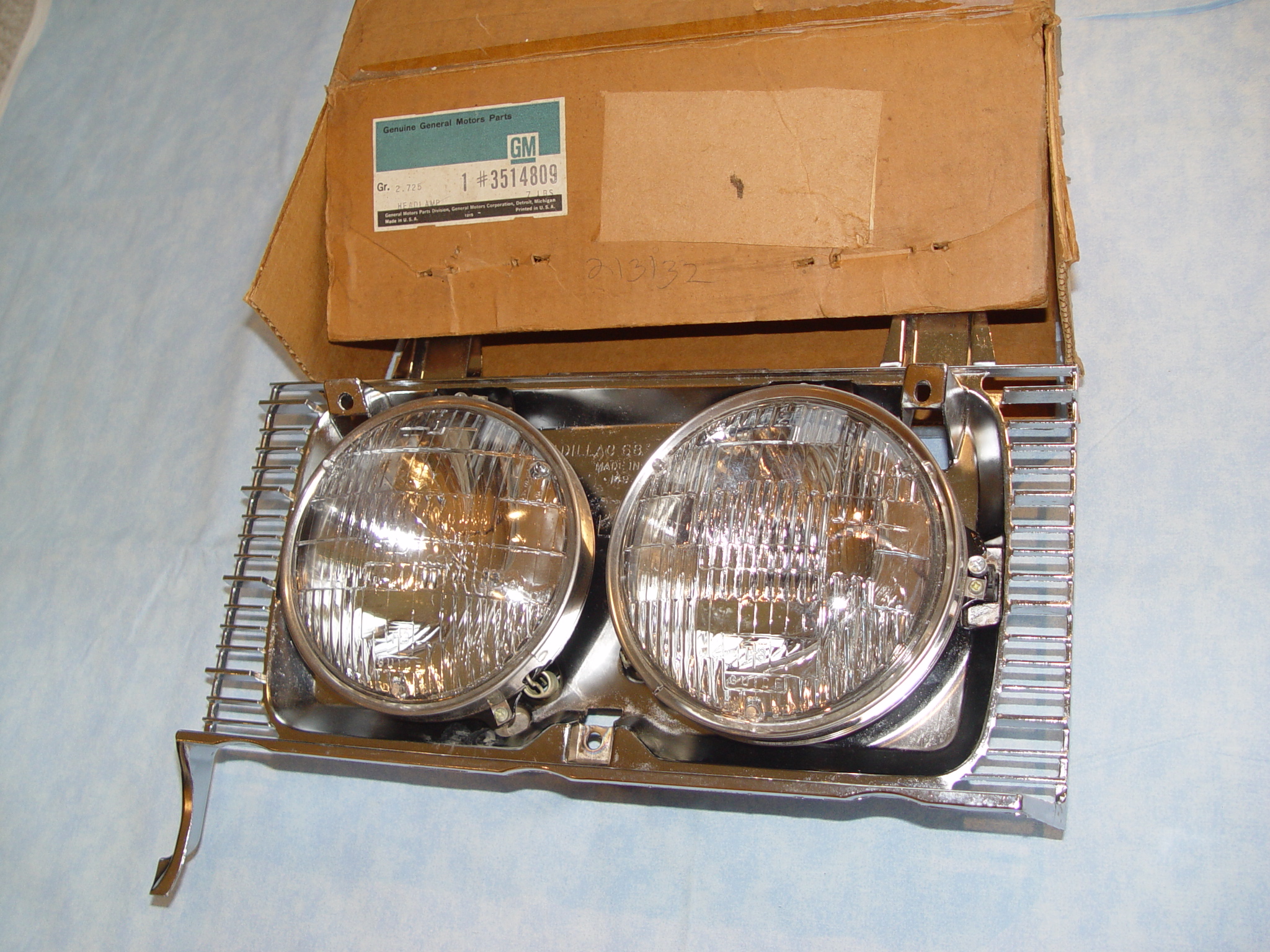 1969 Left Headlight Housing Assembly