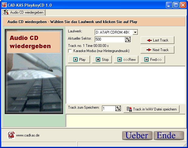 PlayAnyCD jede CD im Computer abspielen und rippen