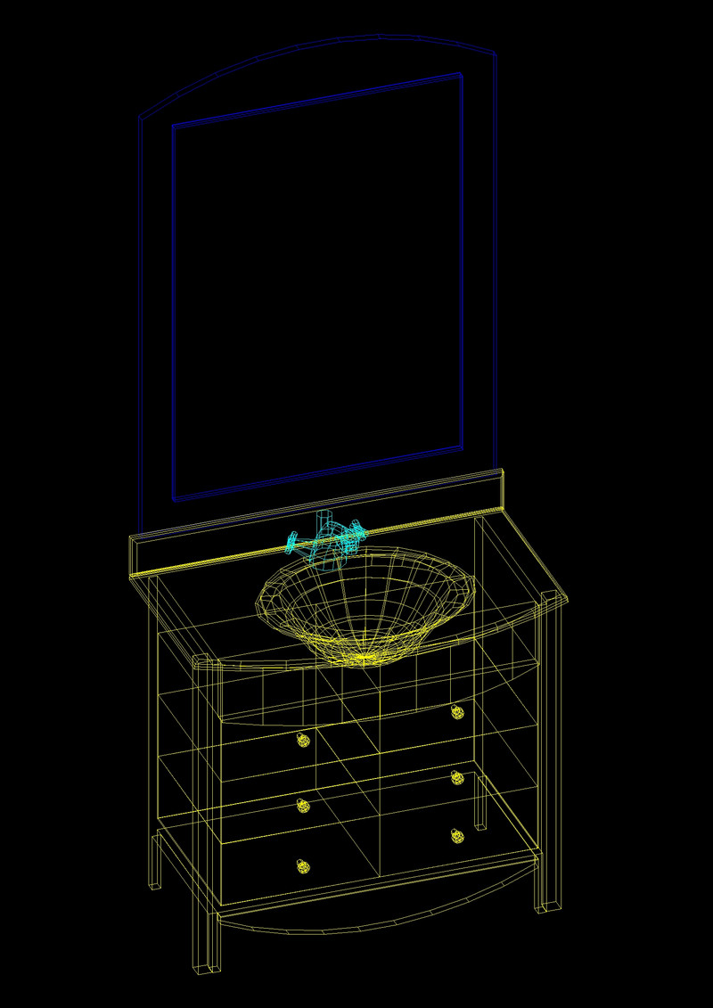 Vanity Sink 3D Autocad Free DWG Drawing »