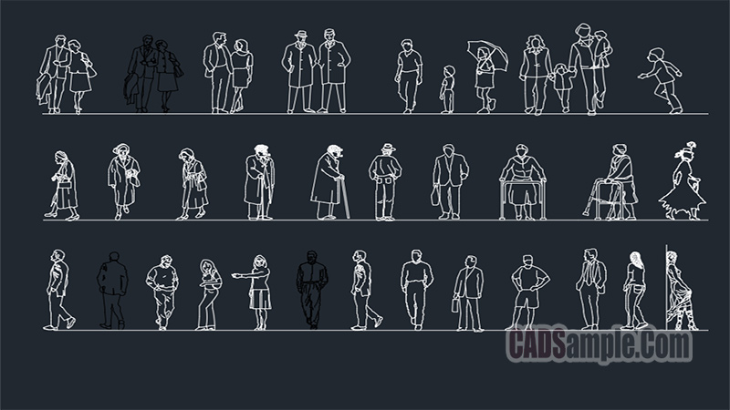 Different Ages People Cad Blocks Free Dwg »