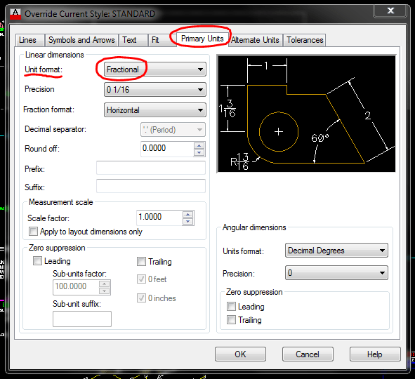 conversion from decimals to fractions AutoCAD Beginners' Area