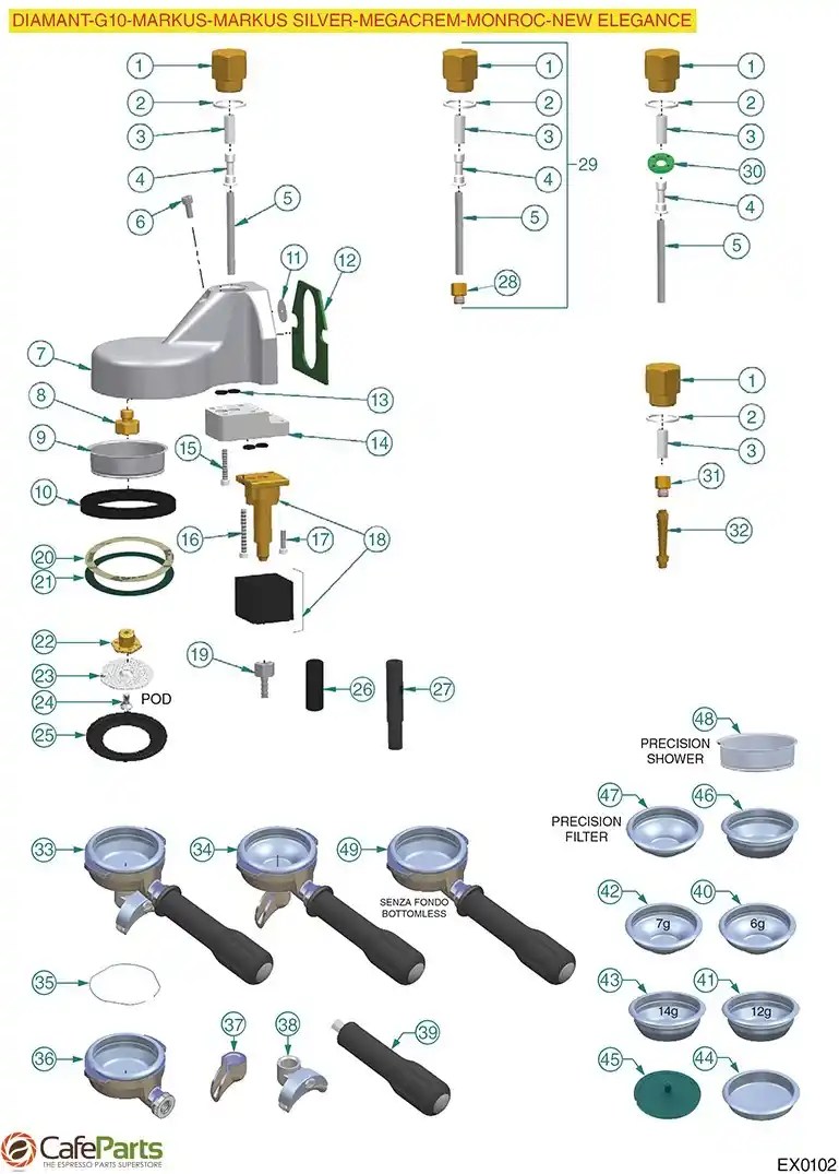 Espresso-Machine-Parts/Expobar/Brew-Group - CafeParts