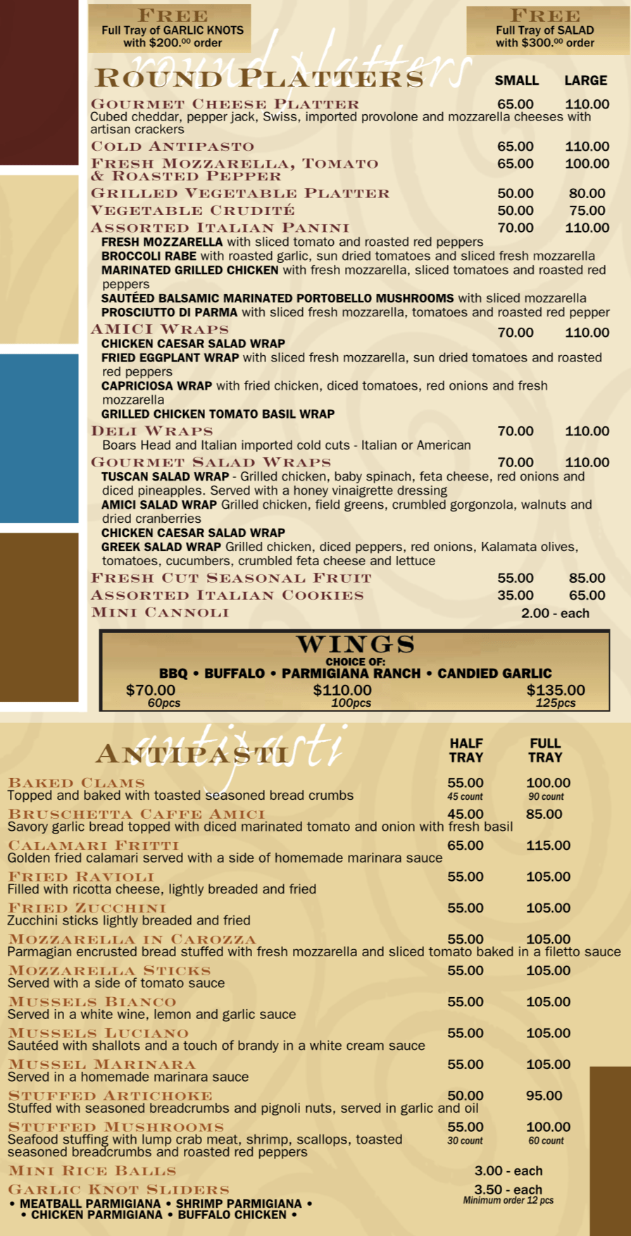 Catering Caffe Amici Pizzeria & Ristorante Selden NY