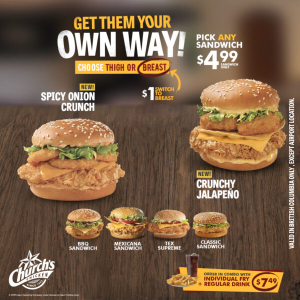 教堂鸡优惠券 Church's Chicken Coupon 1012月份 2020 大温本周特价