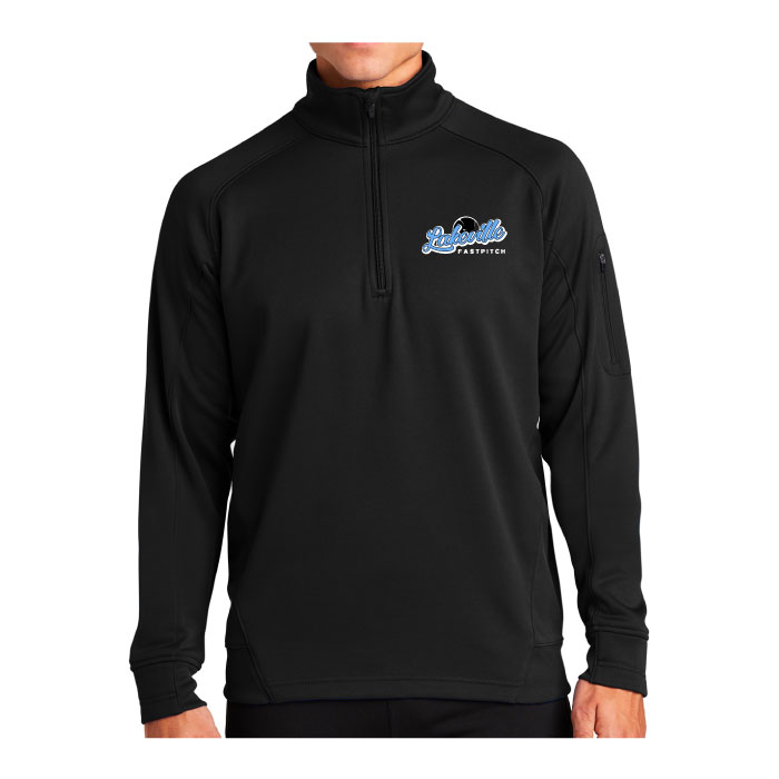 Lakeville Fastpitch Black 1/4 Zip Fleece Jacket (F247) Custom
