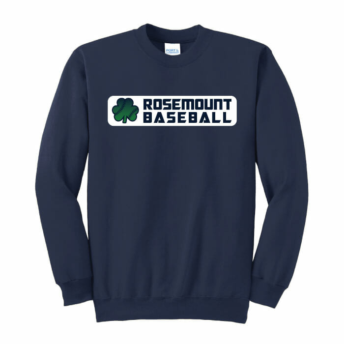 Rosemount Baseball Fleece Crewneck Sweatshirt (PC90) Custom Apparel