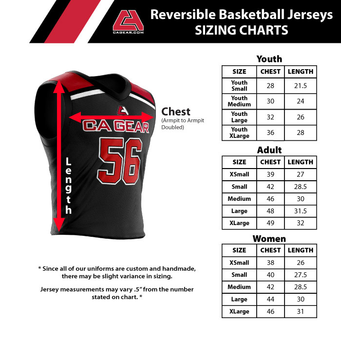 Youth Basketball Jersey Size Chart at Kenneth Negron blog