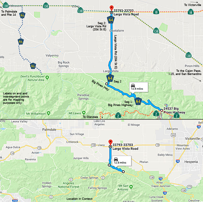 California Highways County Routes "N"