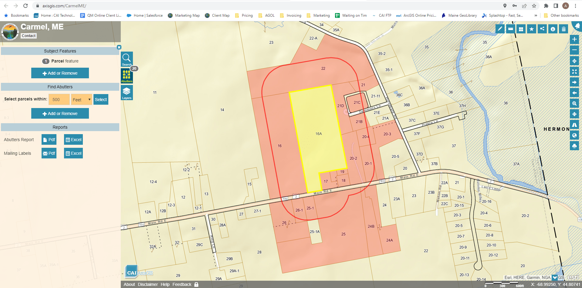 Carmel, ME GIS Conversion and Online GIS Hosting CAI Technologies