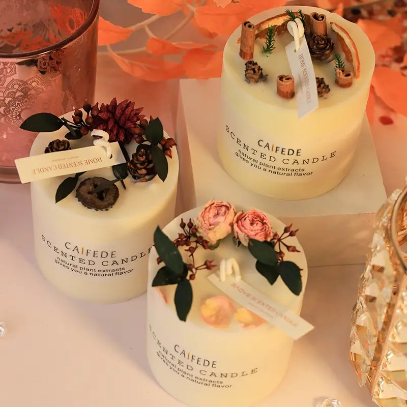 Dried flower fruits scented candles luxury Caifede candles