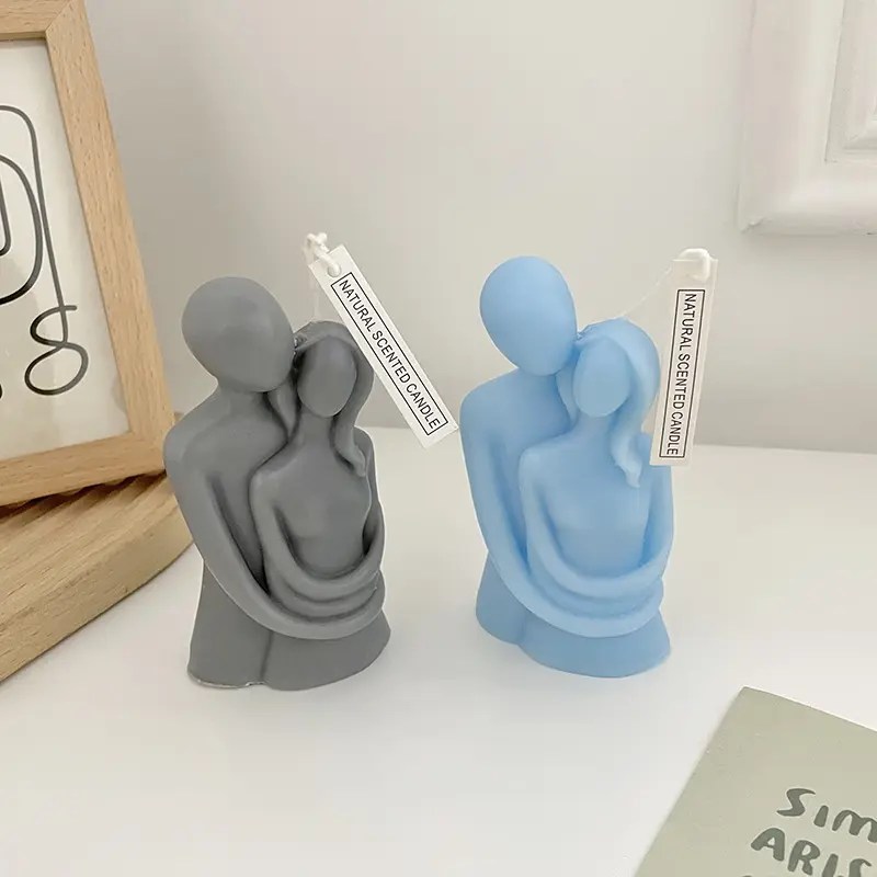 Love Couple design candles home decoration gift soy wax scented candle