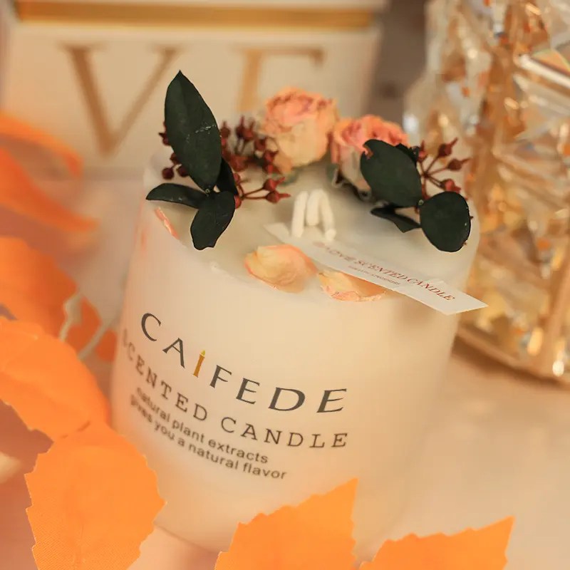 Dried flower fruits scented candles luxury Caifede candles