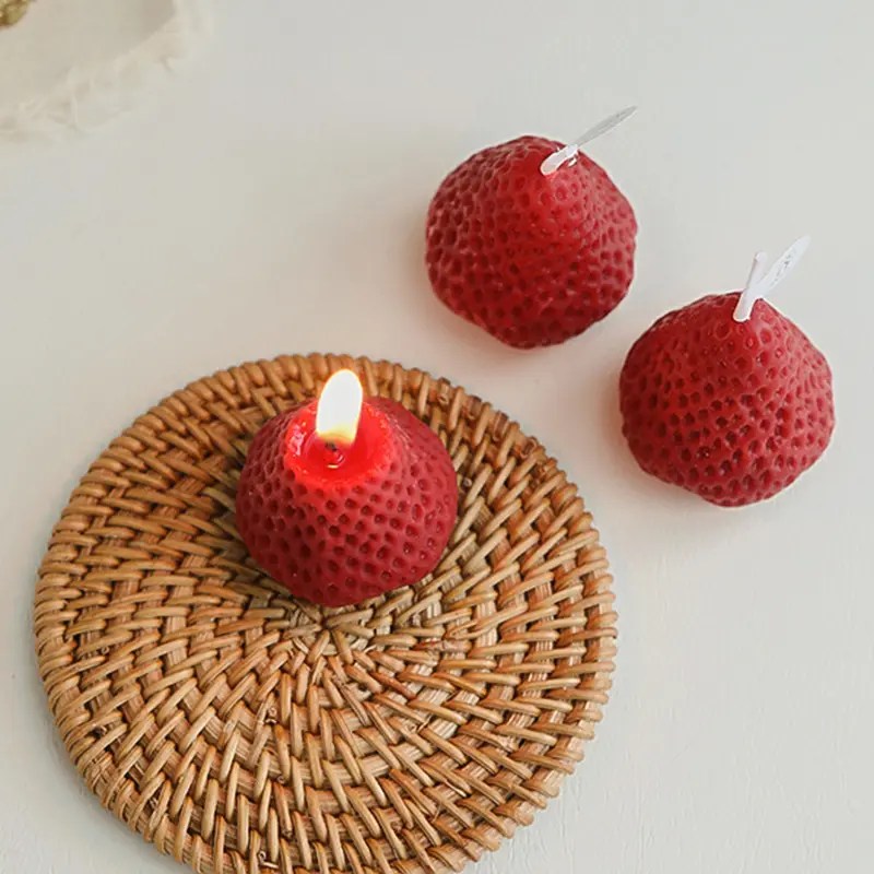 Strawberry shaped amazon luxury scented candle Caifede candles