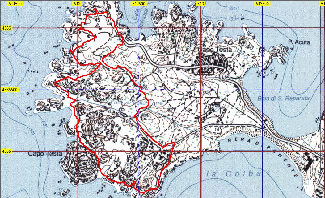 Capo Testa Sardaigne Carte Capo Testa Sardegna Cartina Cartina Fisica Italia