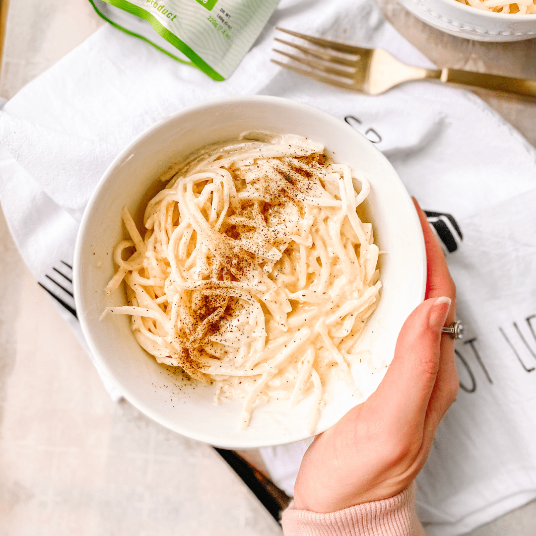 Keto Parmesan & Garlic Linguine Pasta