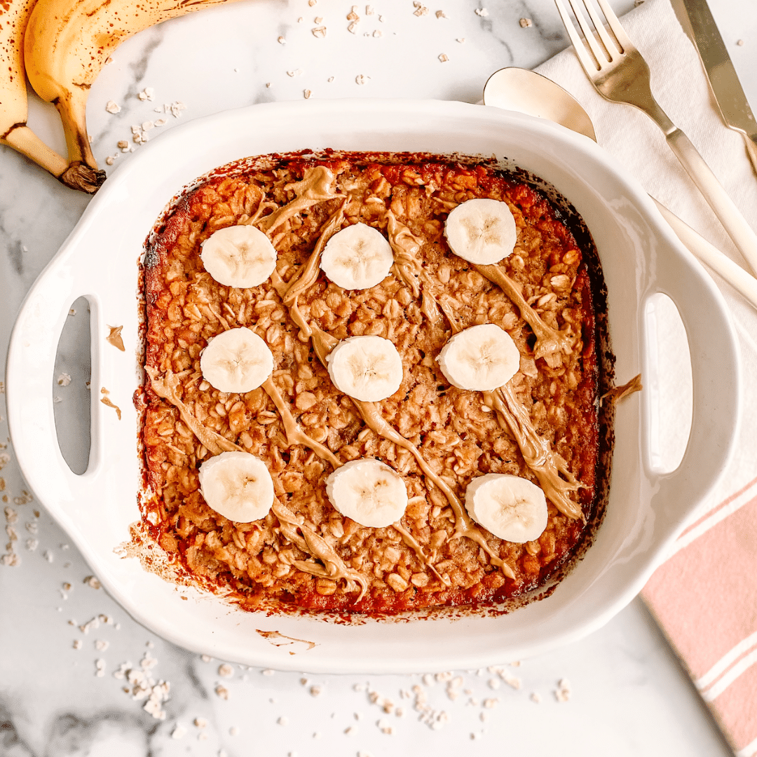 Peanut Butter Banana Baked Oats