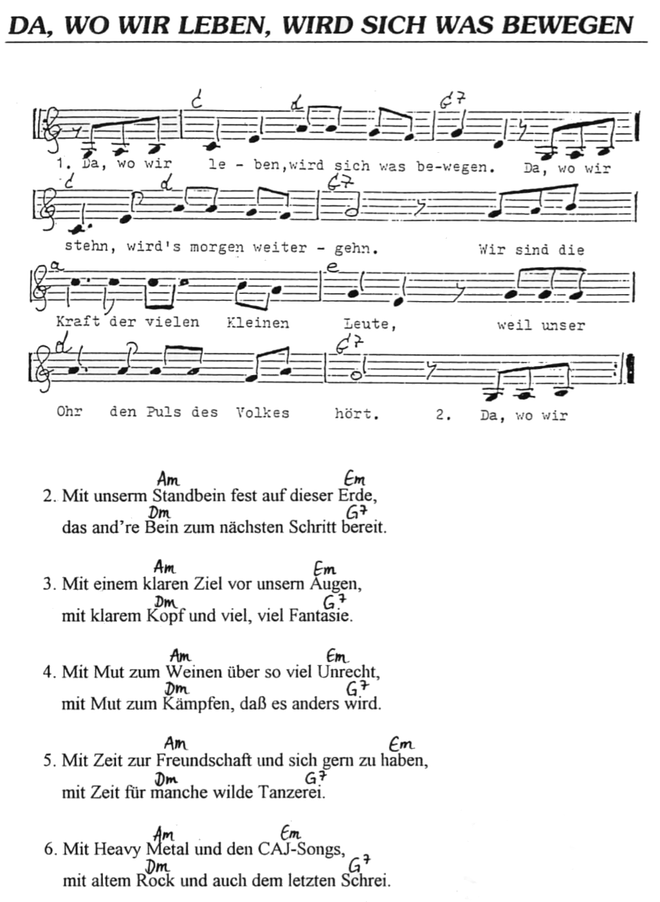 OPUS NINE ENSEMBLE [Get 29+] Liedtext Ueber Freundschaft