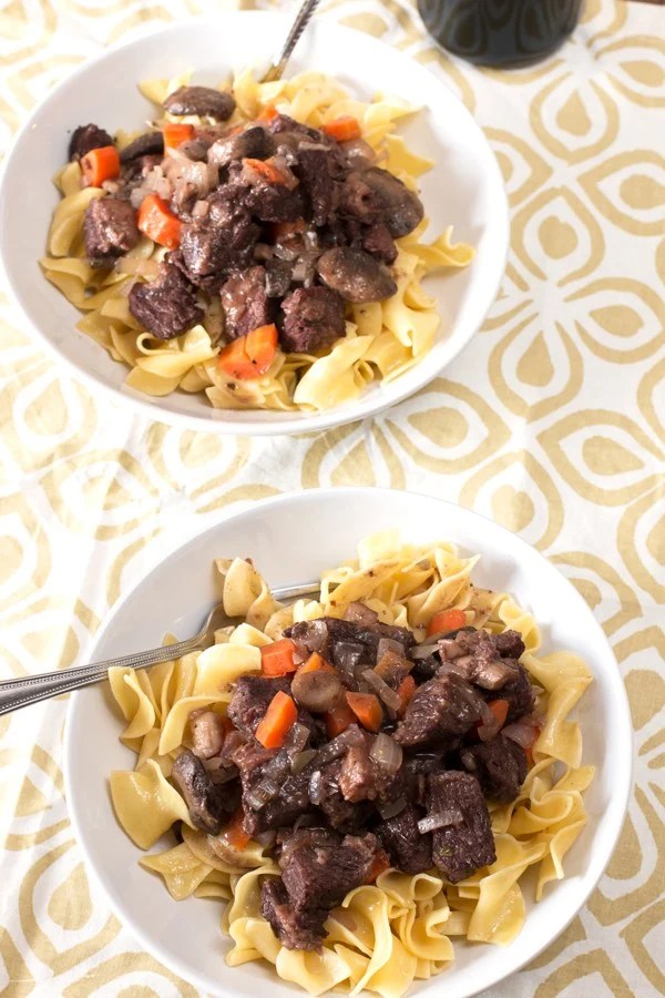 Braised Short Rib Stew with Red Wine & Mushrooms Cake 'n Knife