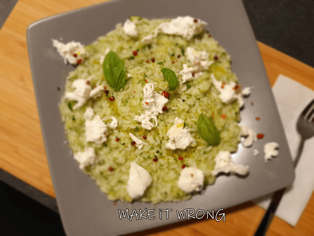 Risotto al pesto di basilico e burrata • Riso & Risotti Cake On Cloud
