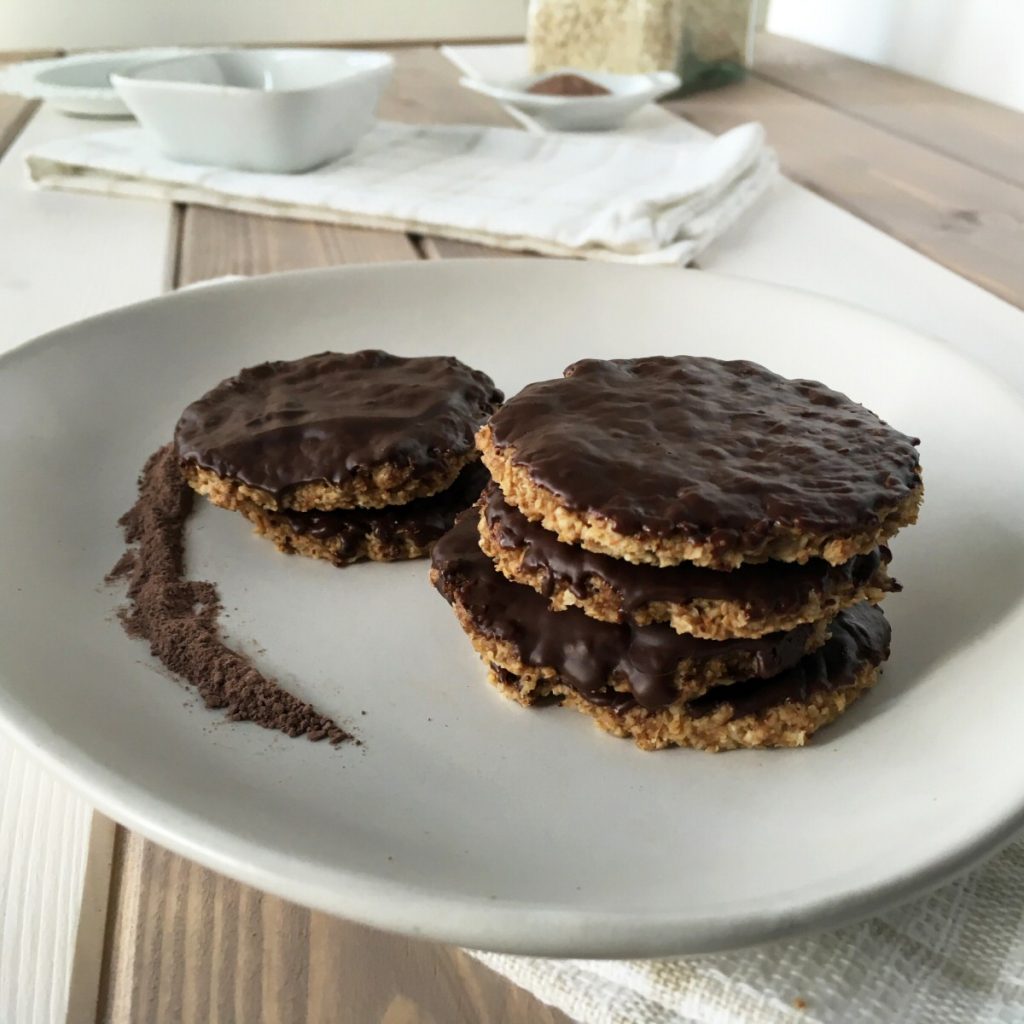 Chocolate Hobnobs Sugar Free, Gluten Free, Dairy Free & Vegan