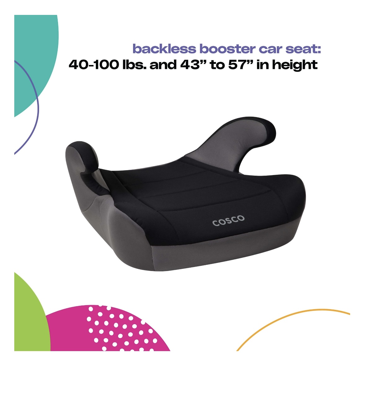 Cosco Kids Rise LX Booster Car Seat St. Thomas Baby and Beach Gear