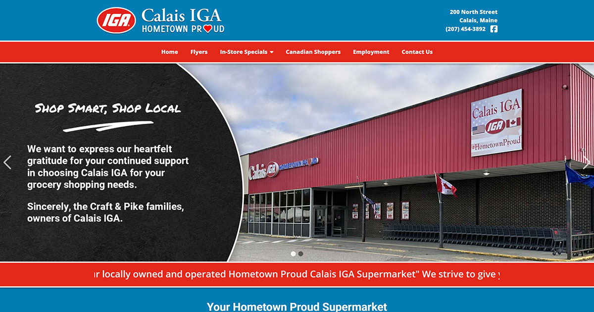 Calais IGA Maine Supermarket, Grocery Store, Deli, Bakery, Meats