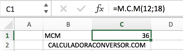 Calculadora de mínimo común múltiplo → Calcular MCM online
