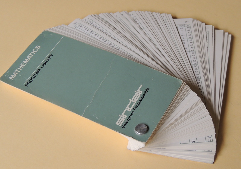 calculator museum Sinclair Enterprise Math book