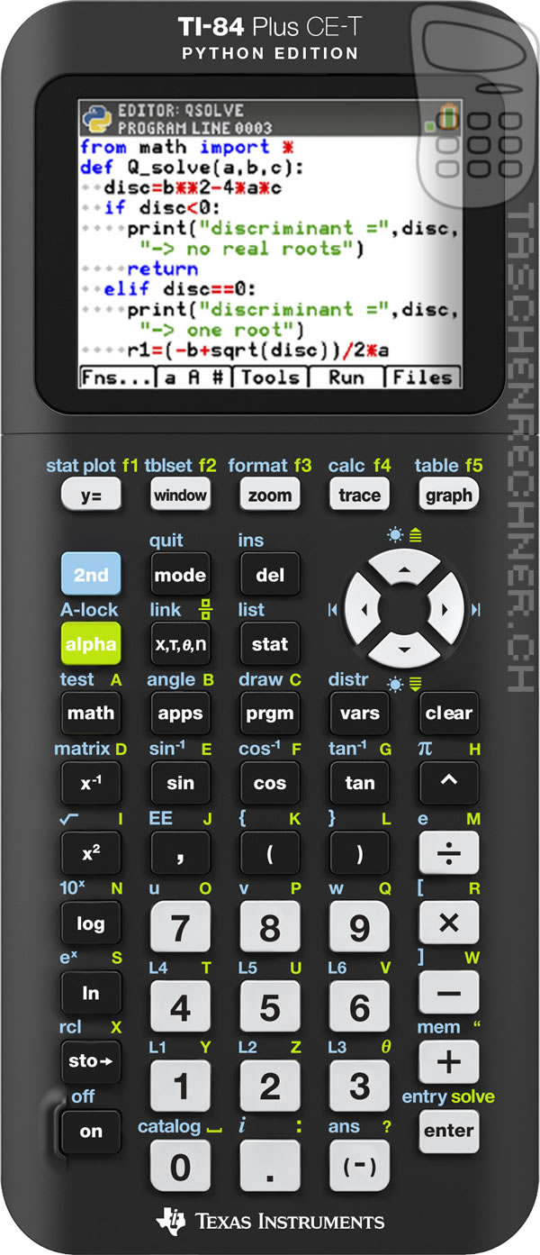 TI84 Plus CET Python Edition —Achetez maintenant sur Calculatrices.ch.