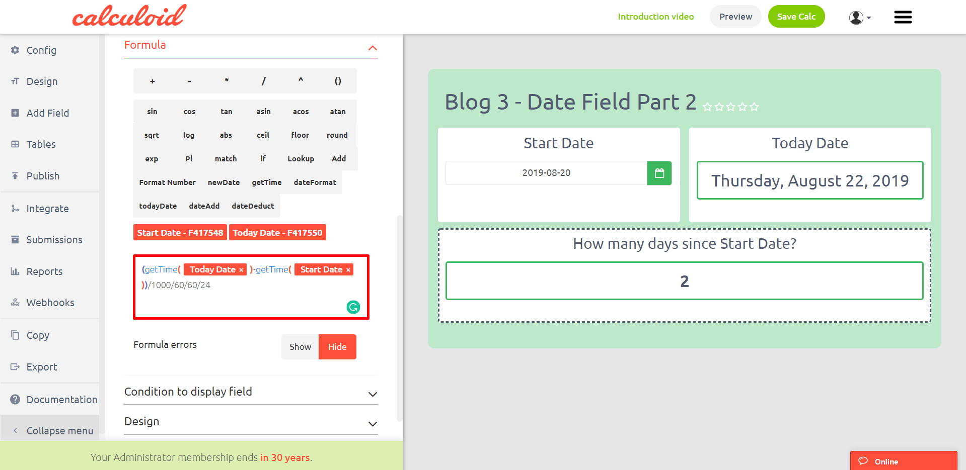 4 function calculator online discount store