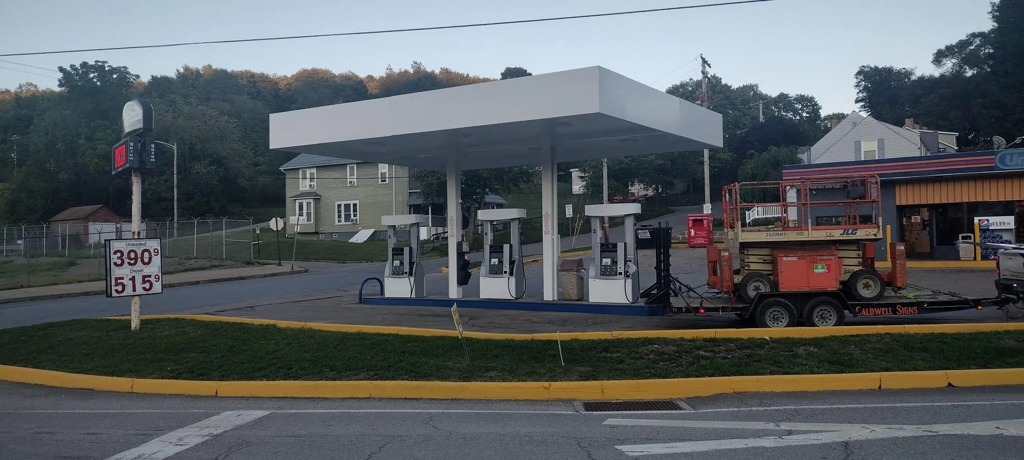 Gas Station Canopy Repair & CStore Sign Installation Caldwell