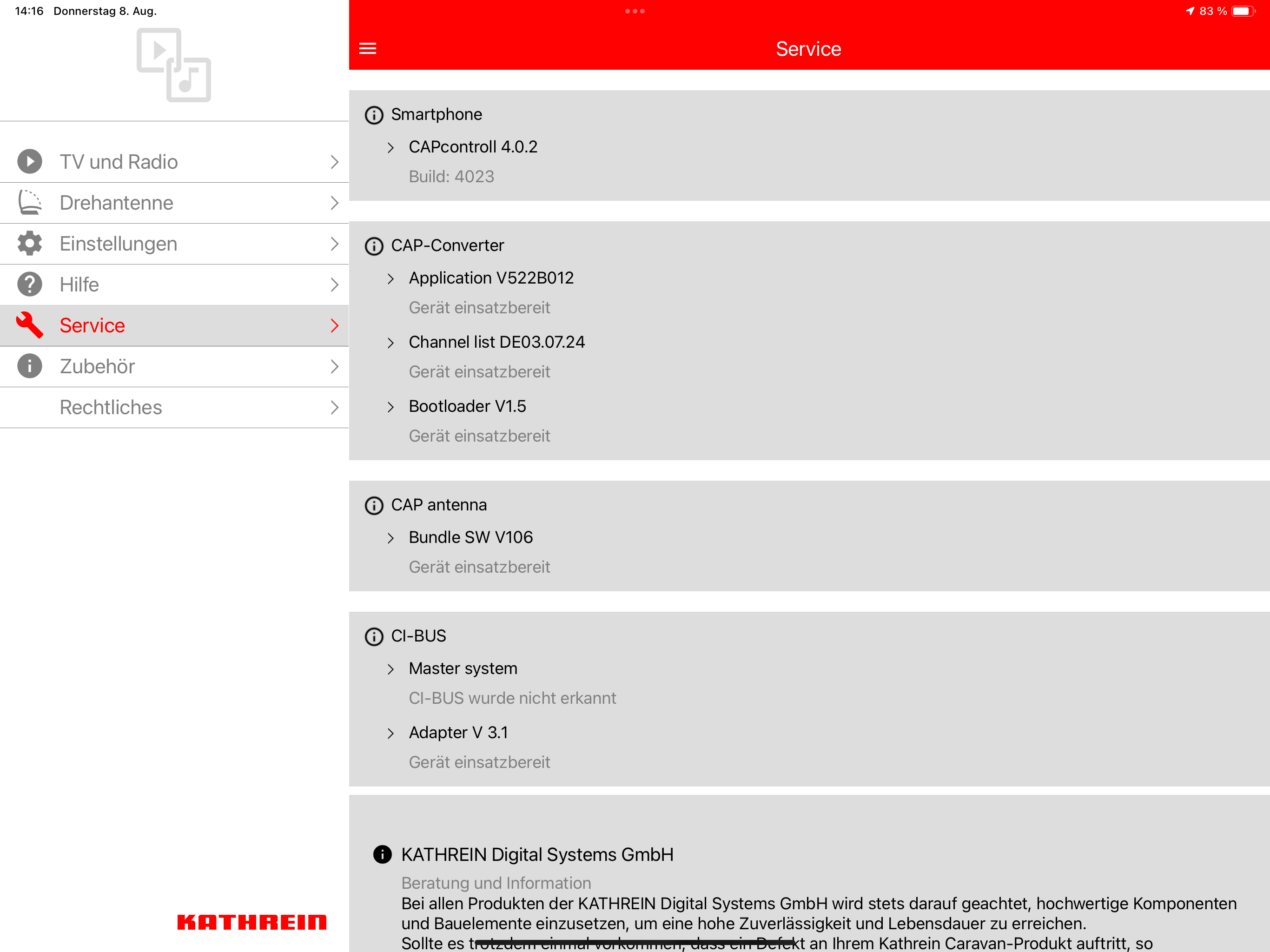 Kathrein SATAnlage / Cap Konverter V2 update mit USBStick