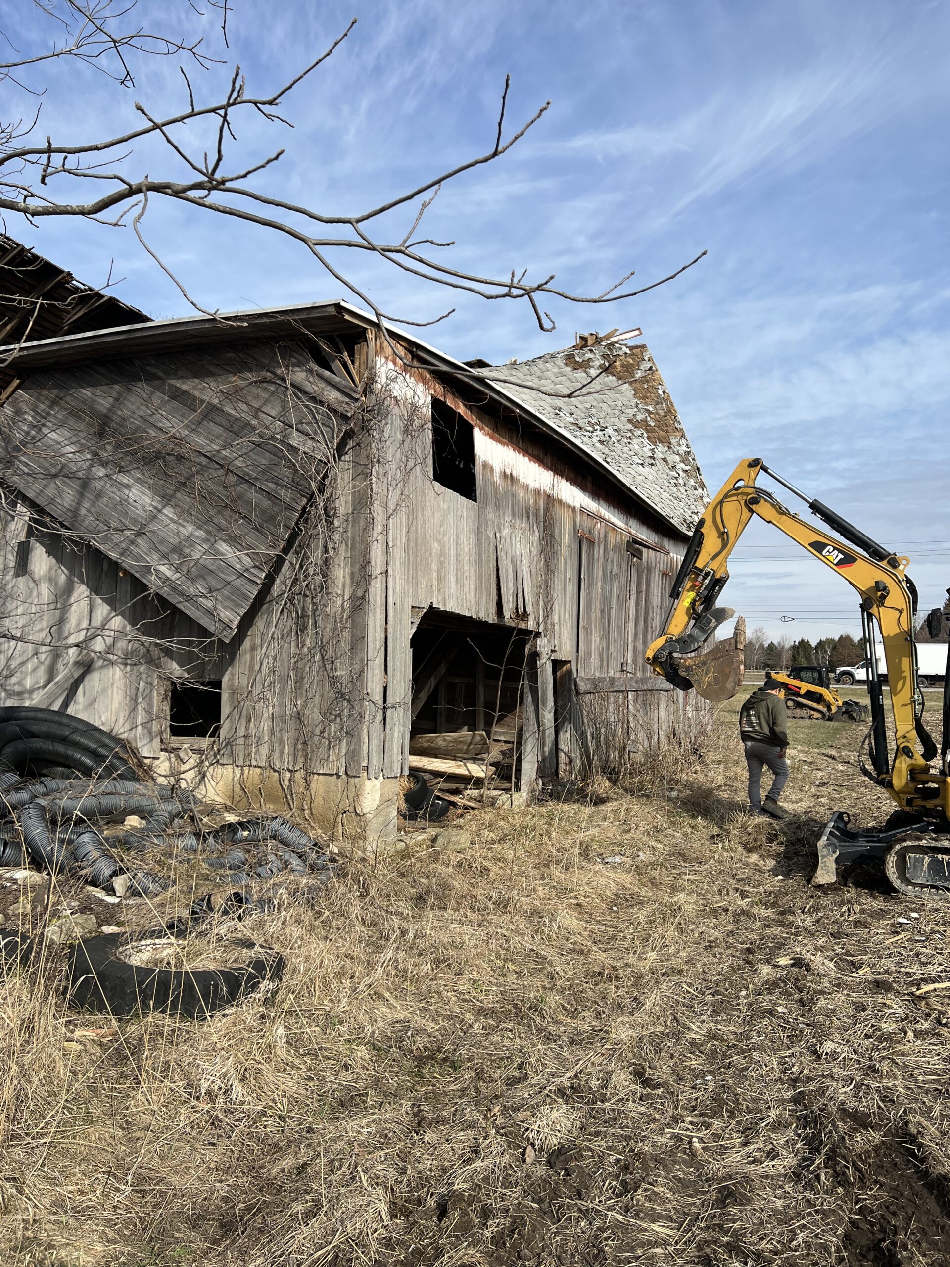 Barn Demolition Sylvania, Ohio (March 2023) A+ Equipment Services