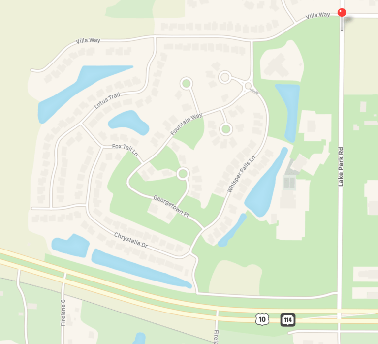 Lake Park Villas Subdivision in Menasha, WI