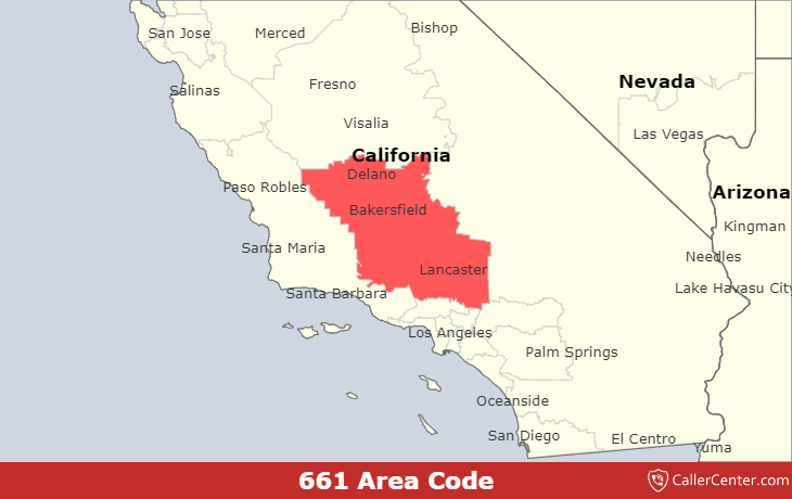 Area Code 661 - Map, time zone, and phone lookup