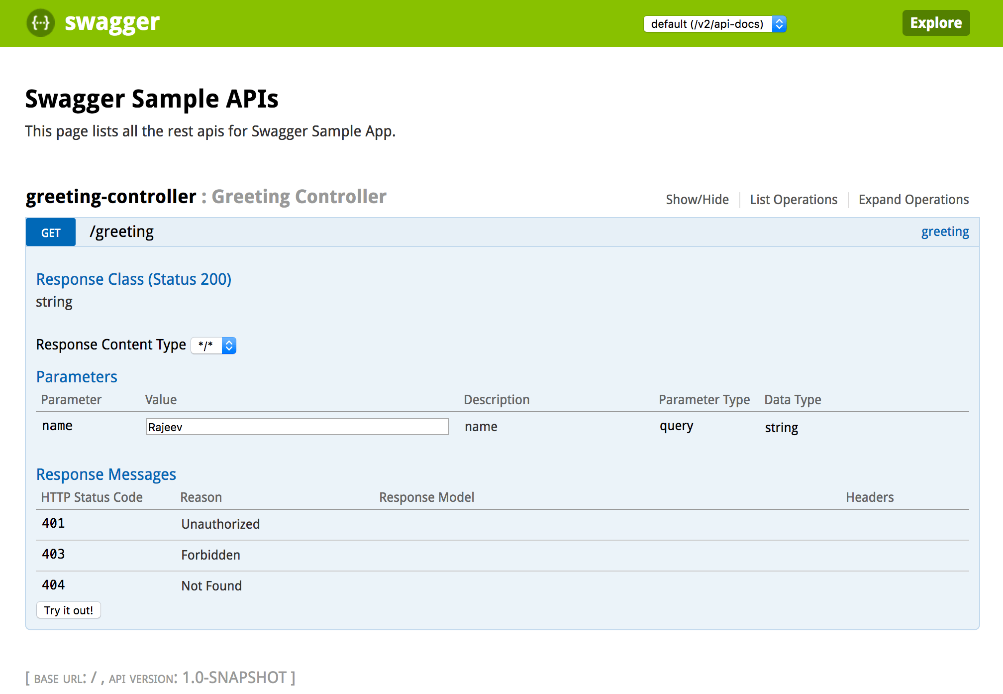Documenting Spring Rest APIs using Swagger CalliCoder