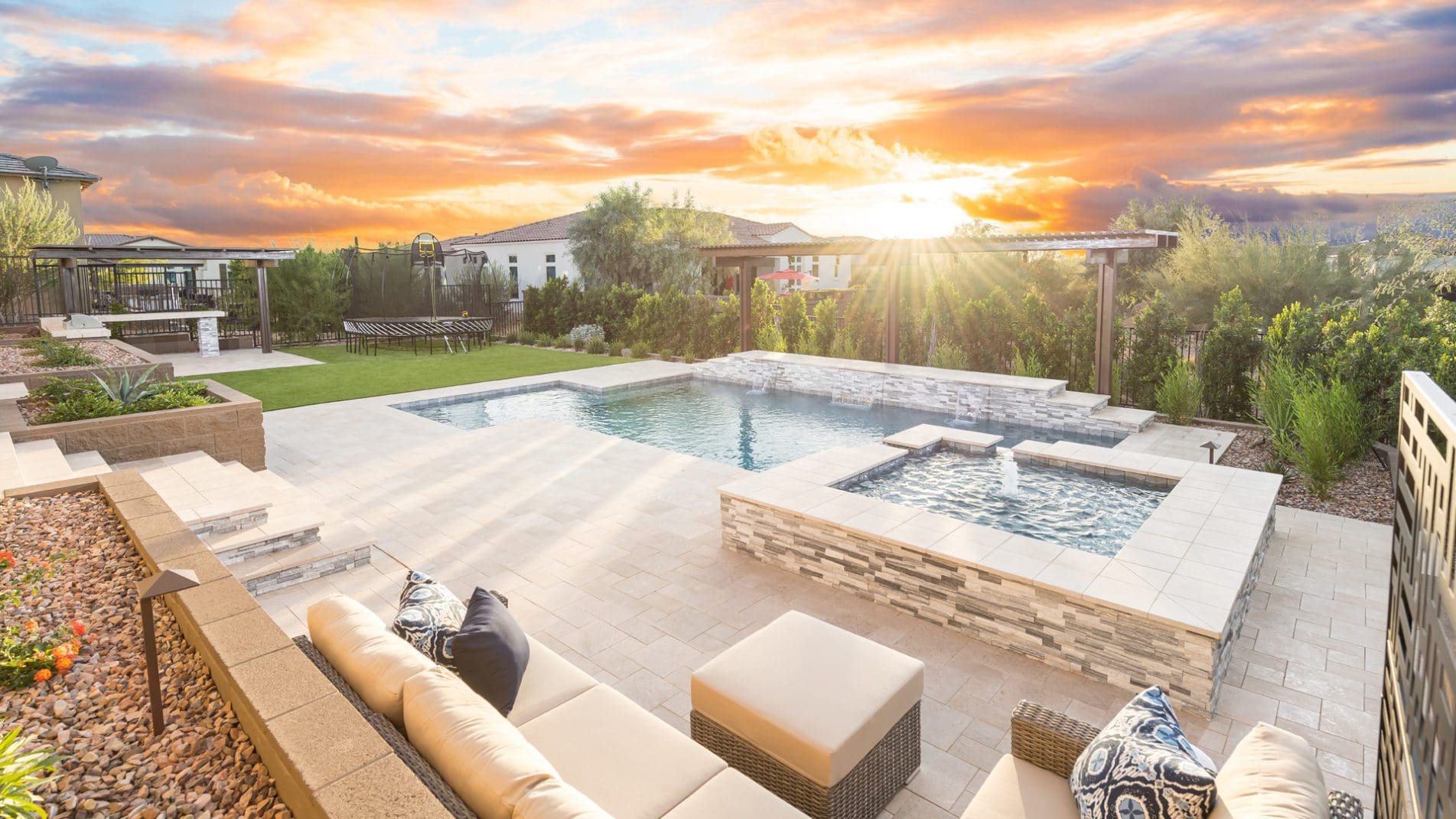 Pool Design Ideas Modern Geometric Pool Design In Cave Creek