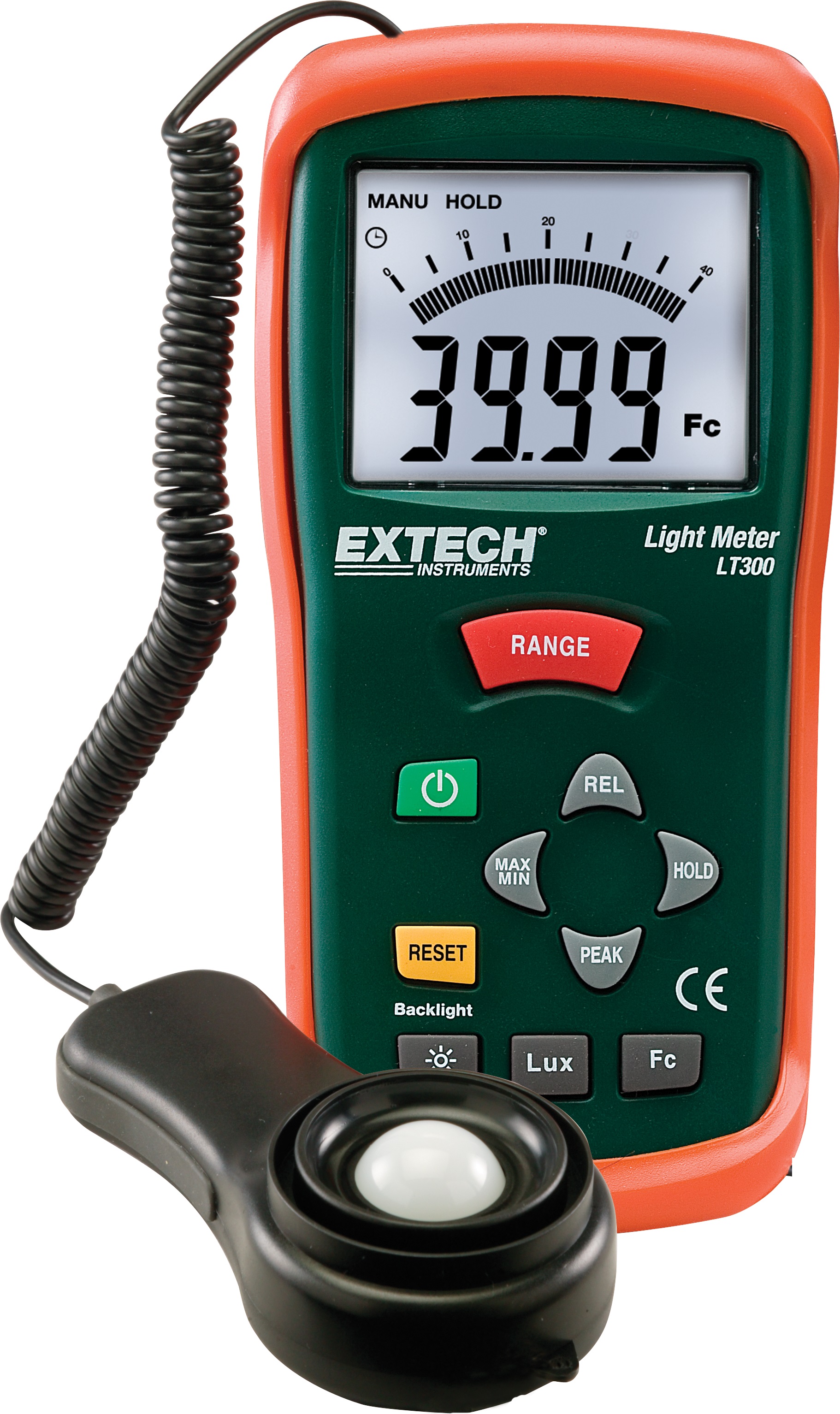Extech LT300 Digital Light Meter 40,000 Fc / 400,000 Lux