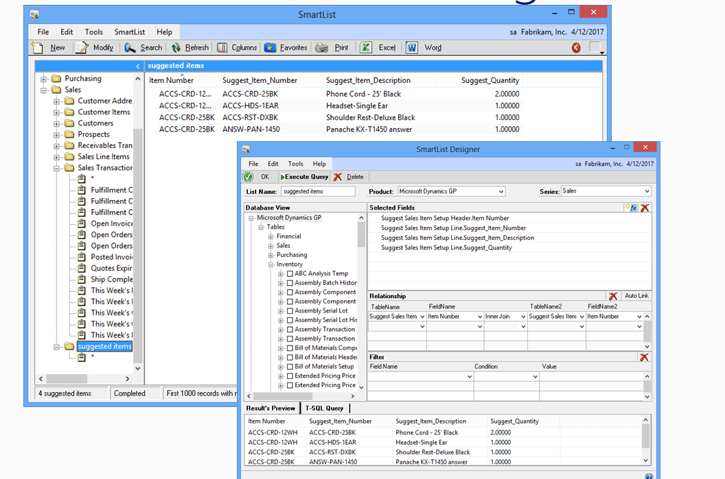 SmartList Designer Dynamics GP 2013 Service Pack 2 Feature