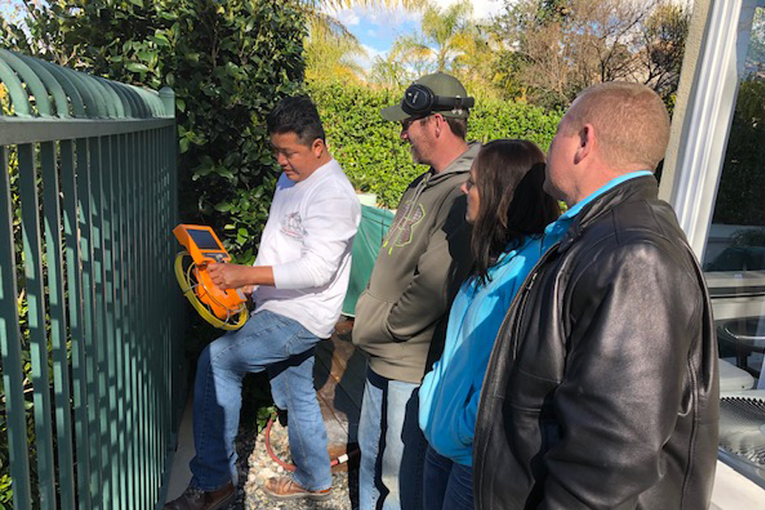 Woodland Hills Leak Detection with a Camera CalTech Pools 818.436.2953