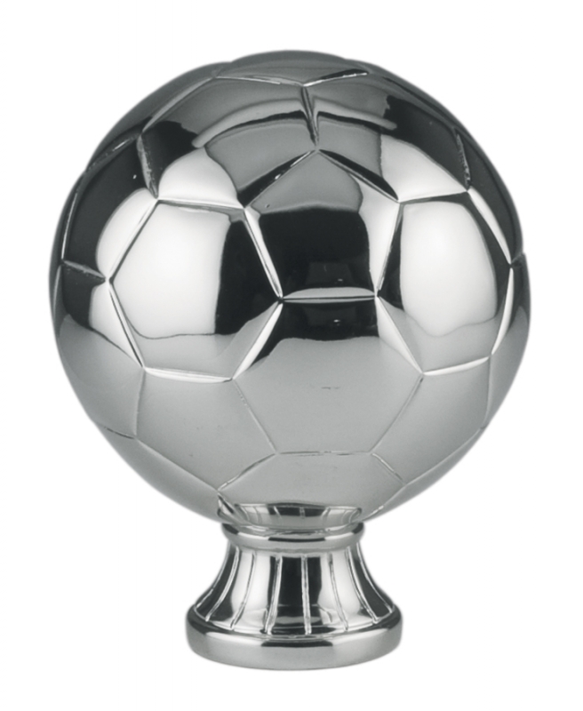 Silver Metallized Soccer Ball Resin California Trophy & Awards
