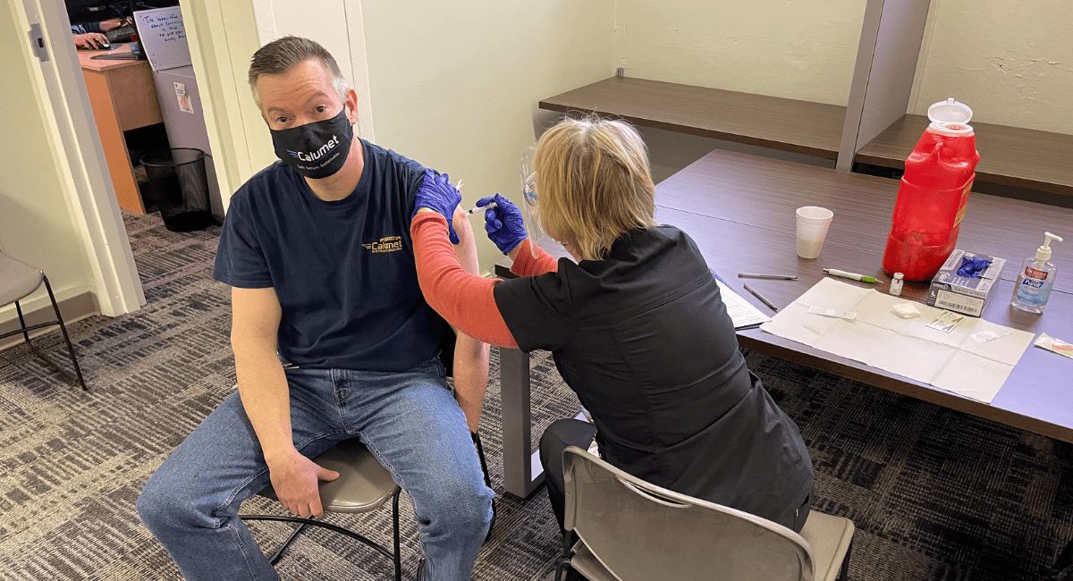 Calumet Electronics sets up onsite clinic to vaccinate employees
