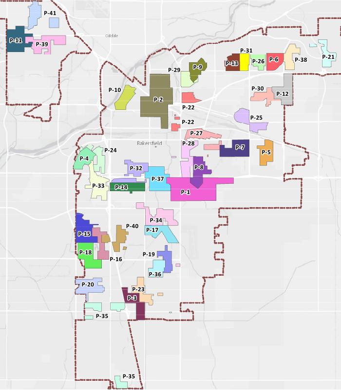 Bakersfield Flat to Meter Project Map Cal Water