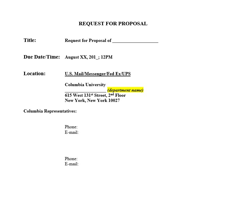 How To Write An Effective Request For Proposal Sample (23 Free Examples