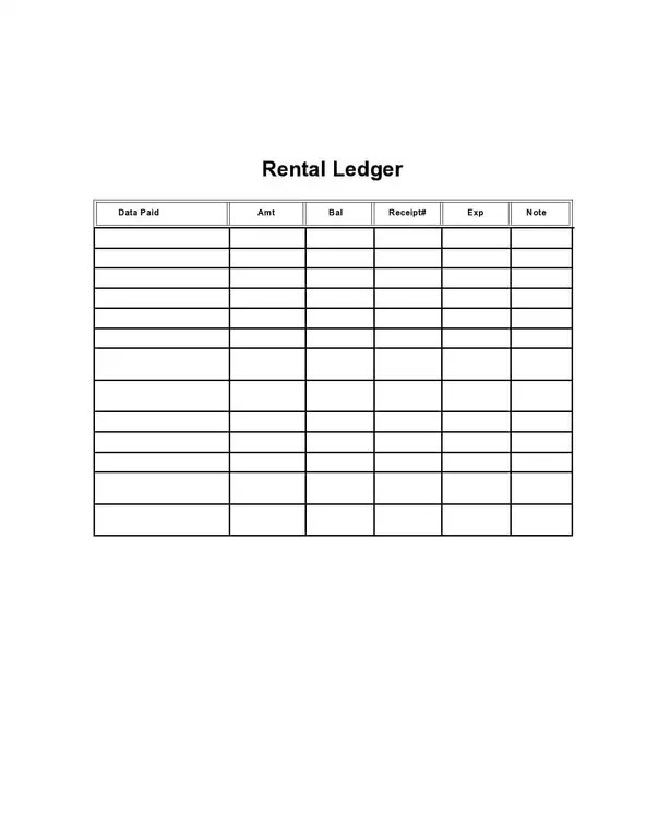 How To Make A Rental Ledger? With 12+ Templates, Free Calypso Tree