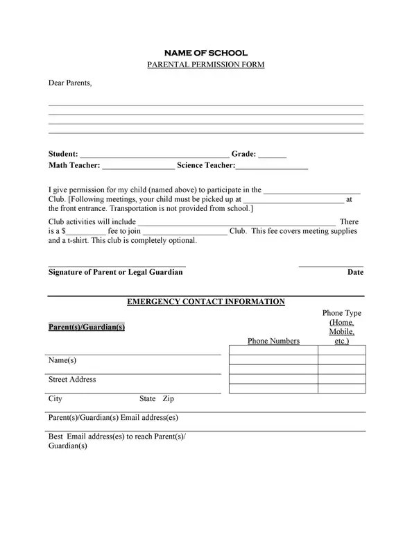 20+ Examples Of Permission Slips Comprehensive Guide On Crafting And 20+ Examples Of Permission Slips Comprehensive Guide On Crafting And
