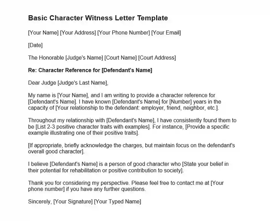20+ Powerful Character Witness Letter Templates: Tips & Examples