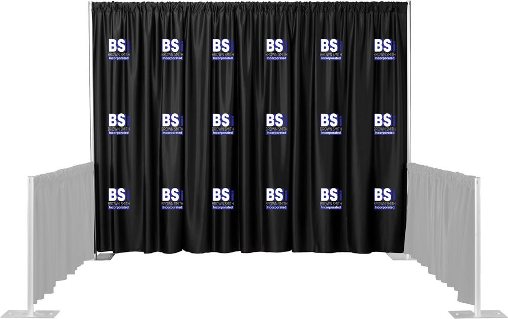 Pipe and Drape Printed Drapes Exhibit Booth Pipe & Drape Displays