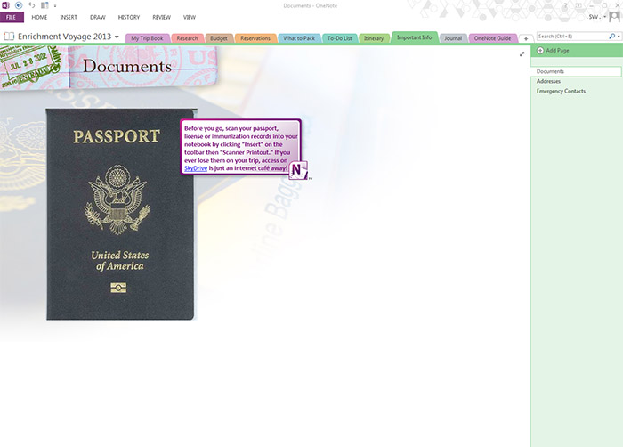 Trip Planning Using OneNote to Stay Organized Camels & Chocolate Travel & Lifestyles Blog
