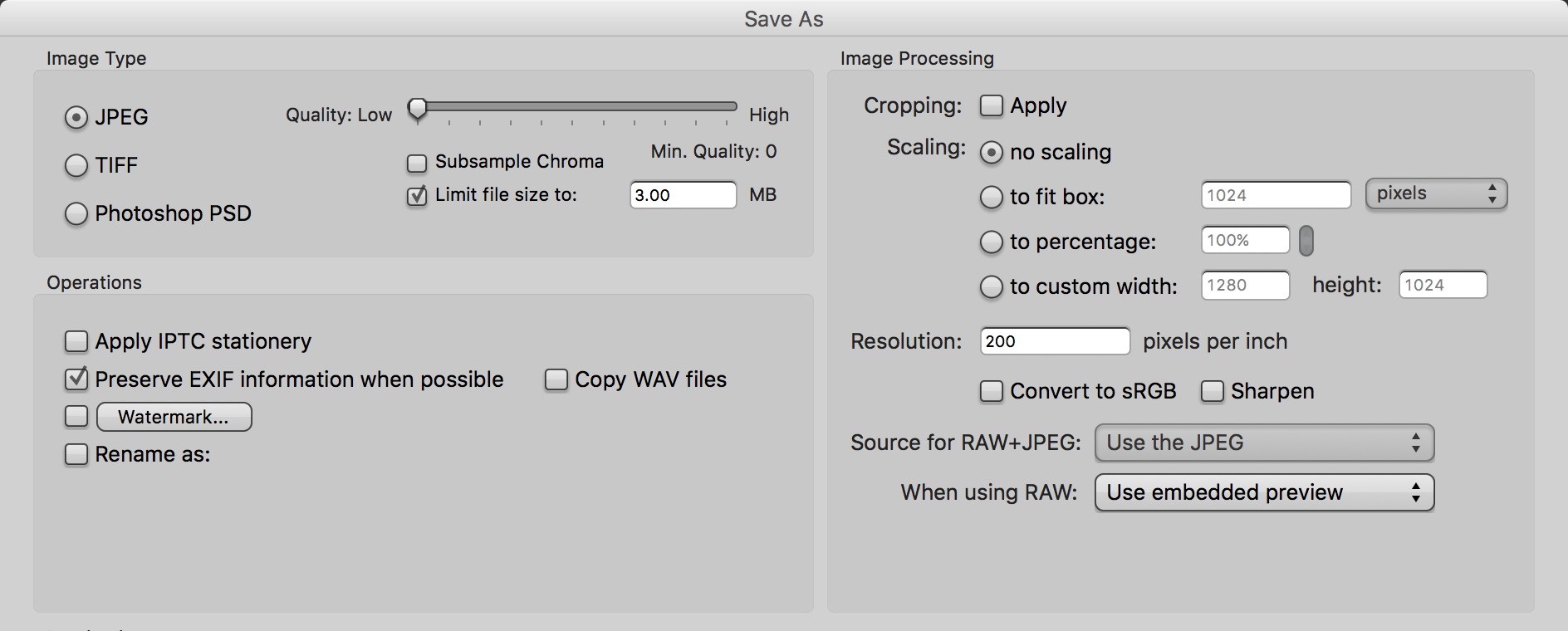 Convert RAW files to JPEG using Photo Mechanic Camera Bits, Inc